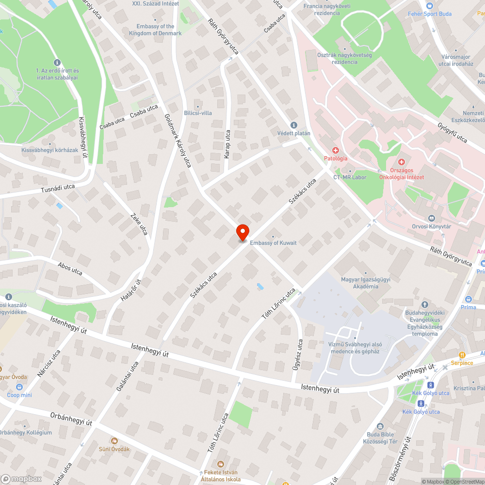 KIvágott fa pótlása Székács 15 bejelentés helye