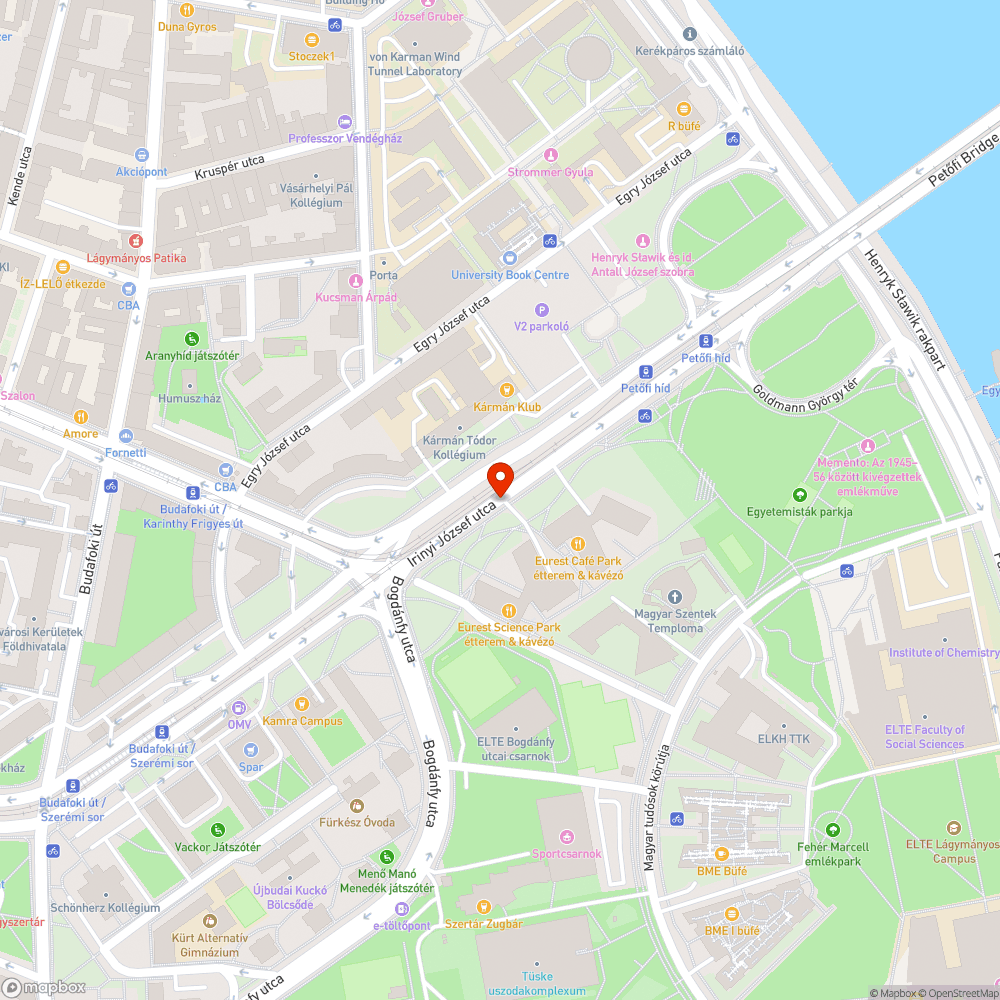 Úthiba bejelentés helye