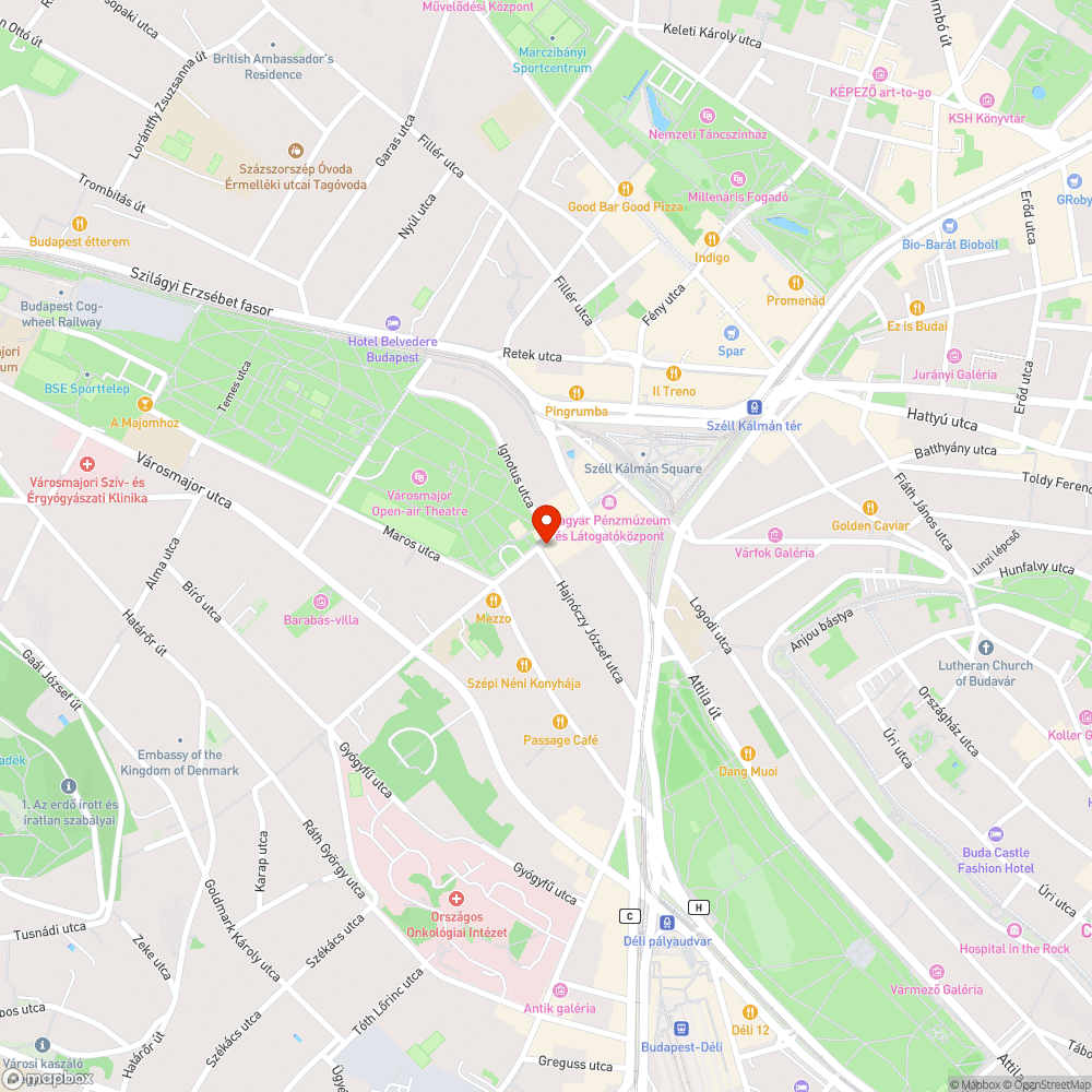 Csaba utcai bicikliut bejelentés helye