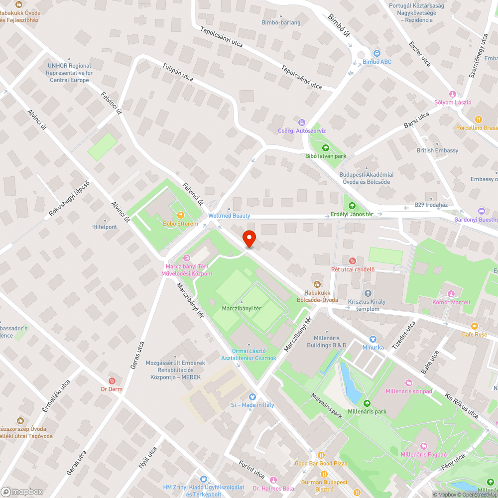 Kátyú bejelentés helye