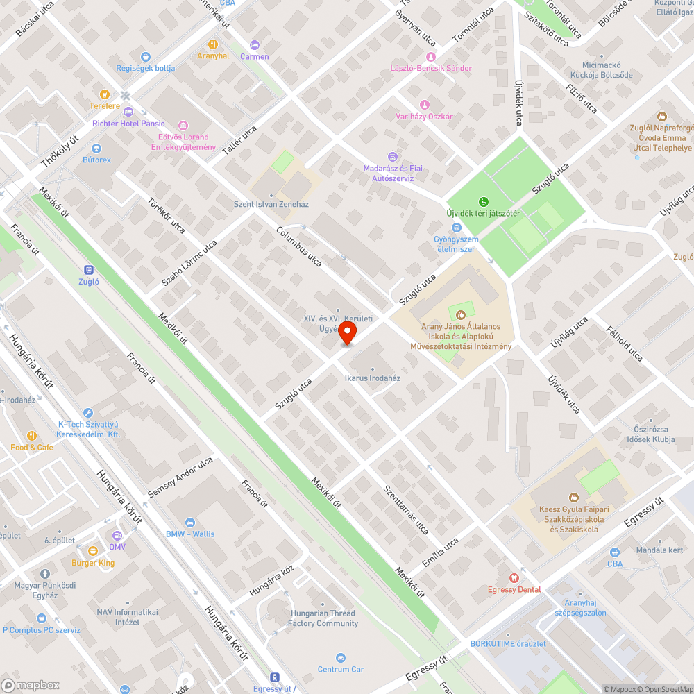 Kátyú Zuglóban bejelentés helye