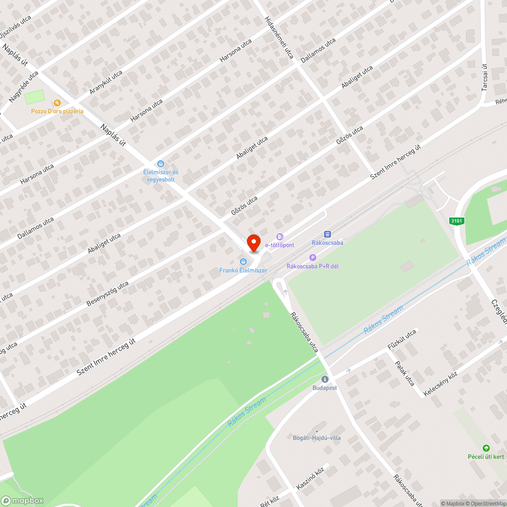 Hiányzó járda bejelentés helye