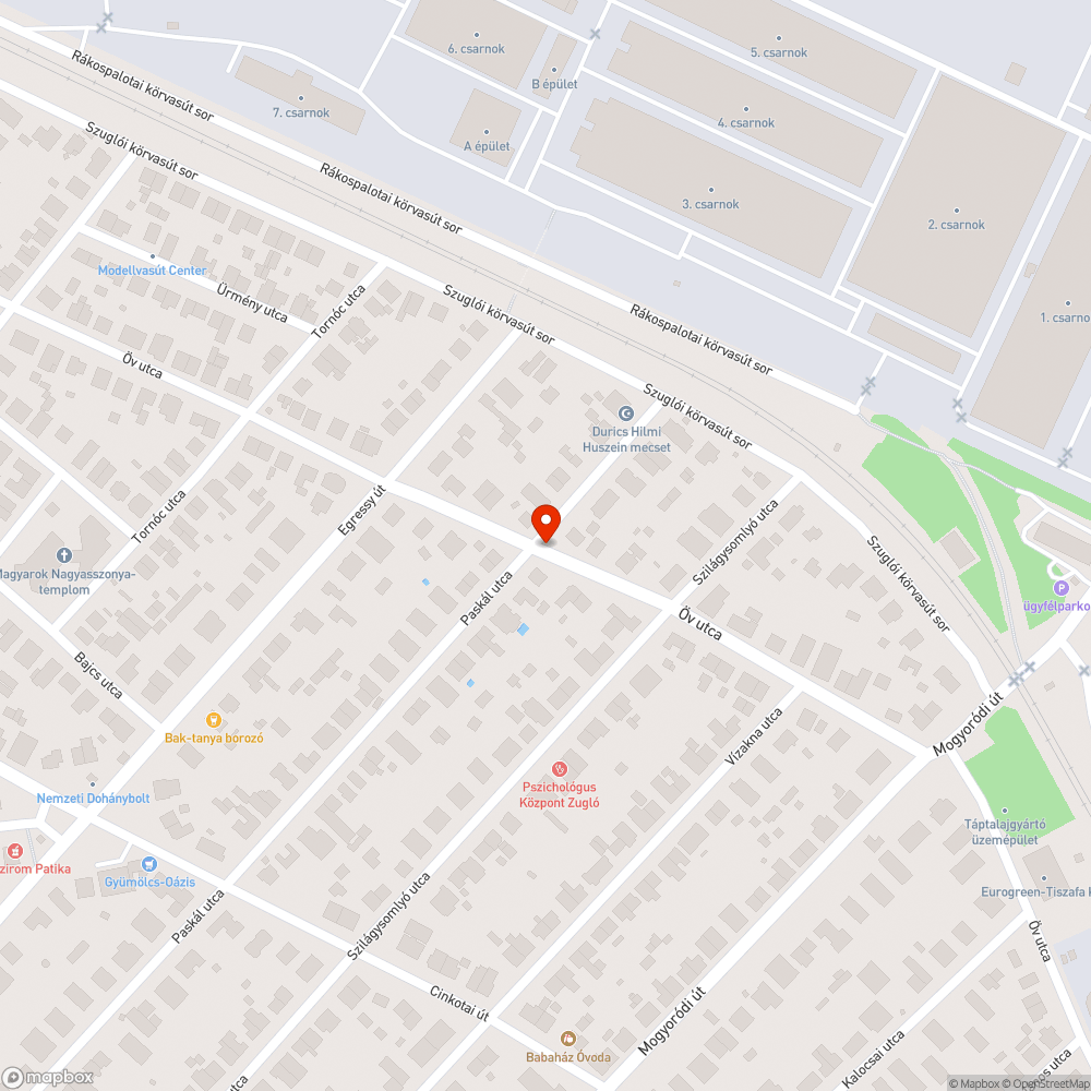 Sérült aszfalt bejelentés helye