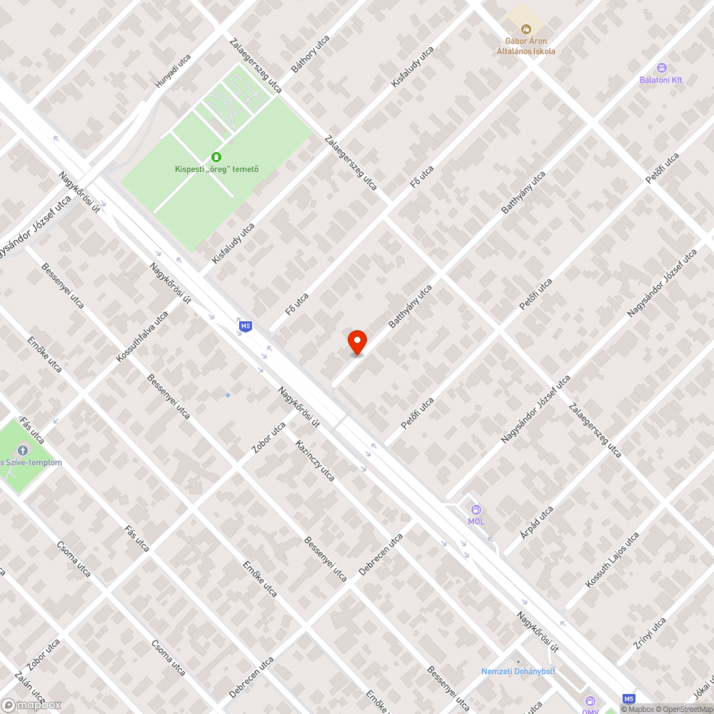 Kátyú bejelentés helye