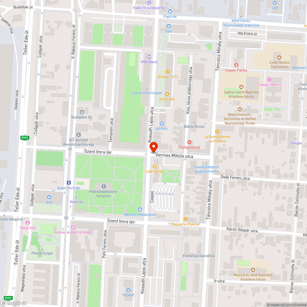 Kerékpárút végére való parkolás bejelentés helye