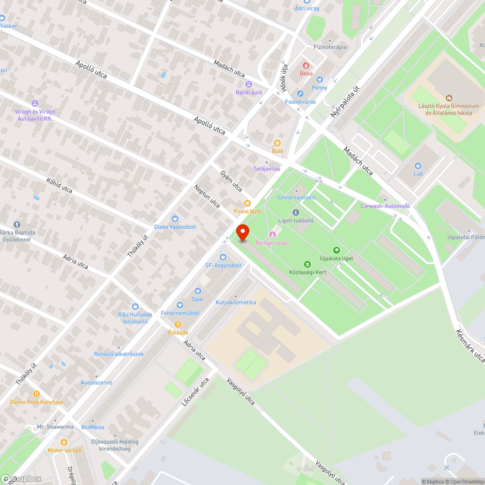 Gyalogos àtkelö làmpa bejelentés helye