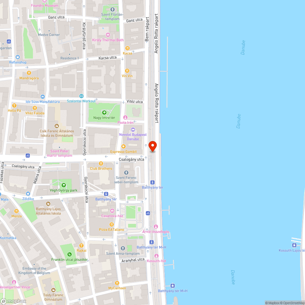 Batthyány térnél törött borosüveg bejelentés helye