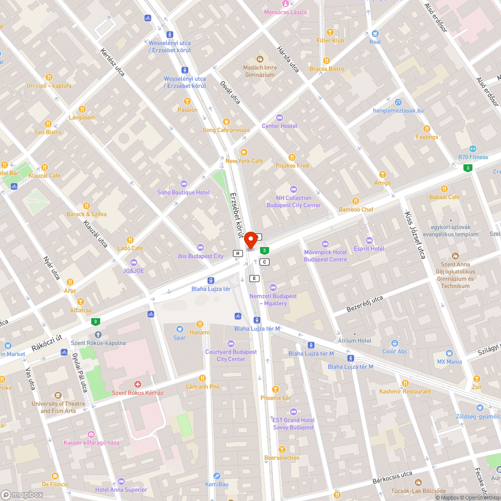 Mély és kiterjedt kátyú a belső sáv közepén bejelentés helye