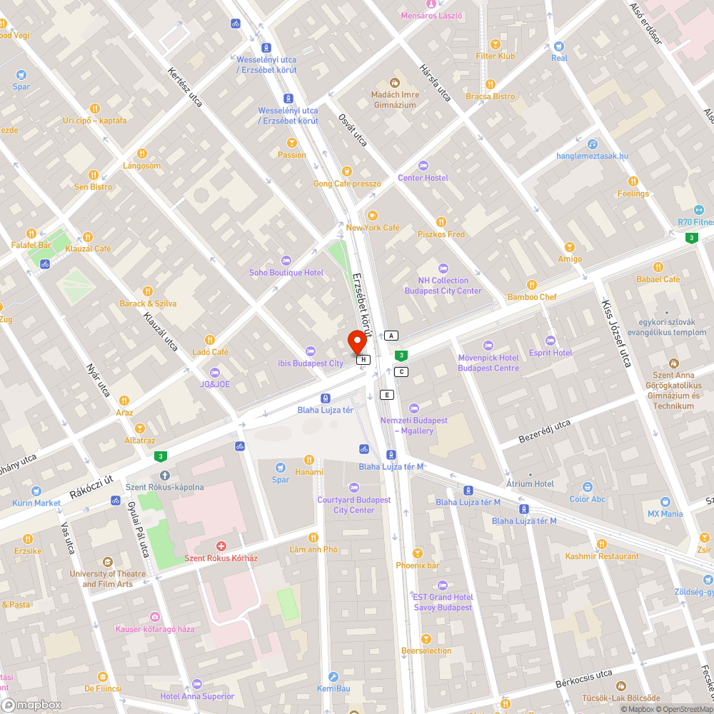 Szabadtéri nyilvános WC a Rákóczi út / Erzsébet körút sarkán bejelentés helye