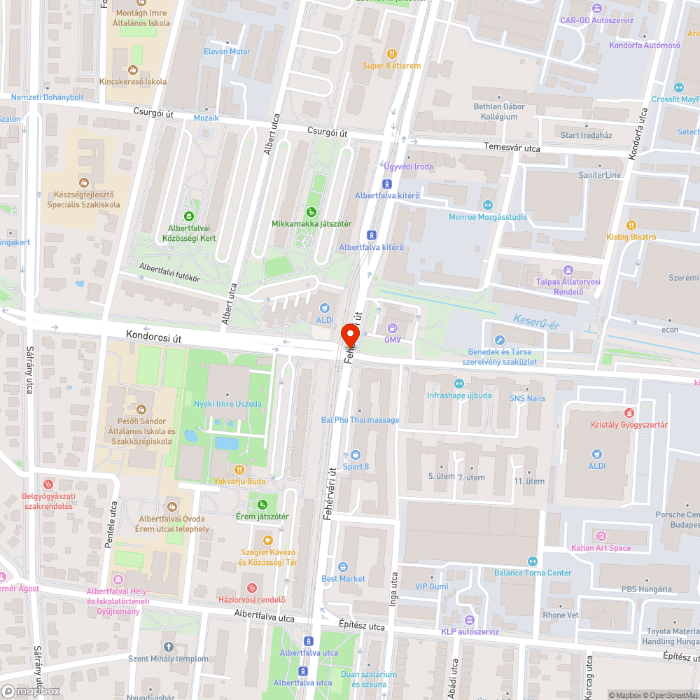 Rengeteg kátyú a Kondorosi úton bejelentés helye