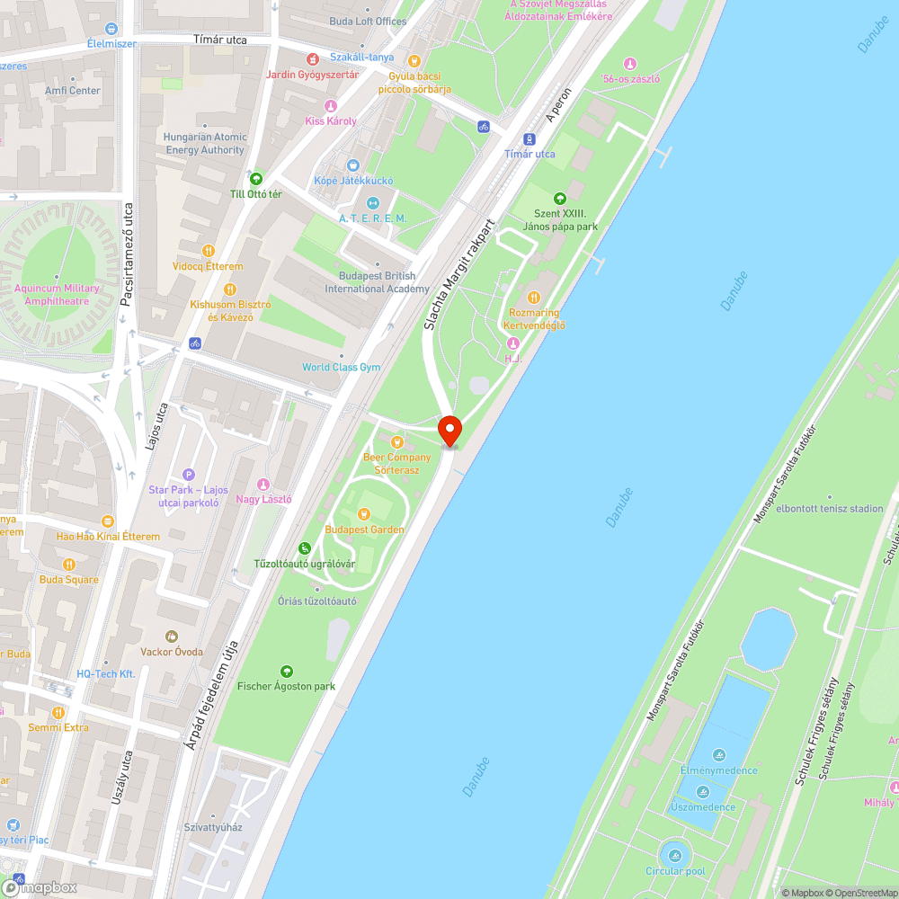 Kiküszöbölhető veszélyek a budai Duna-parti bicikliúton bejelentés helye