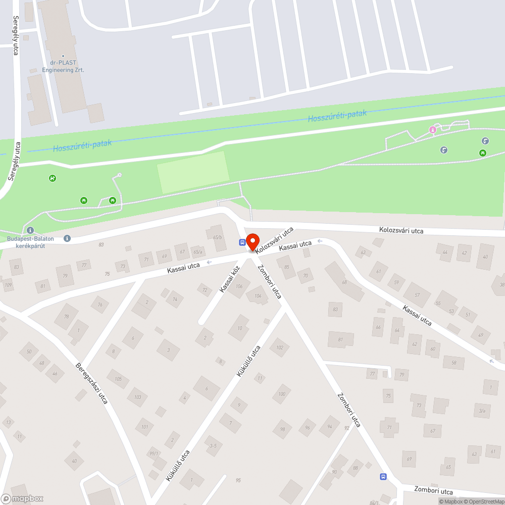 Veszélyes beláthatatlan csomópont -> Körforgalom és járda építése javasolt bejelentés helye