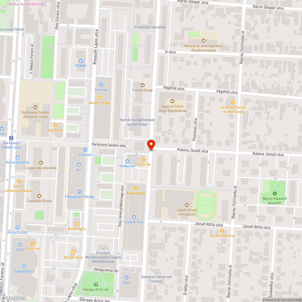 Kátyúk a Táncsicson bejelentés helye