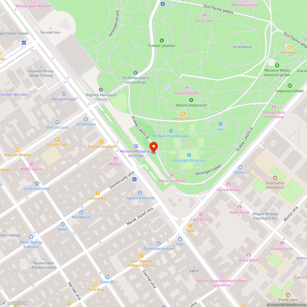 Roncsautó a Városligetben bejelentés helye