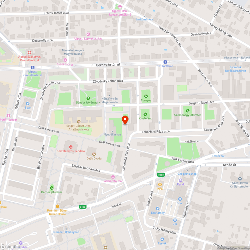 Illegális szemétlerakás a nyugdíjasház oldalában bejelentés helye