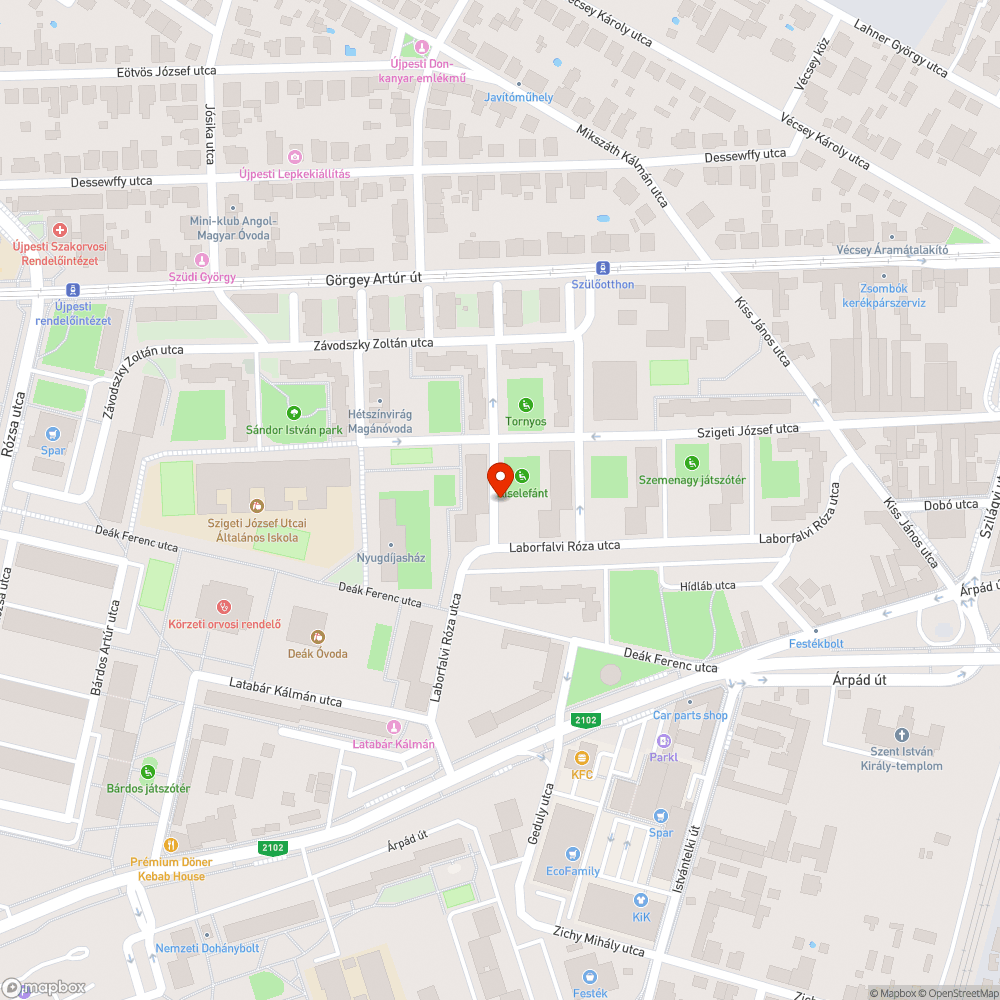 Elhagyott, rendszám nélküli autó bejelentés helye