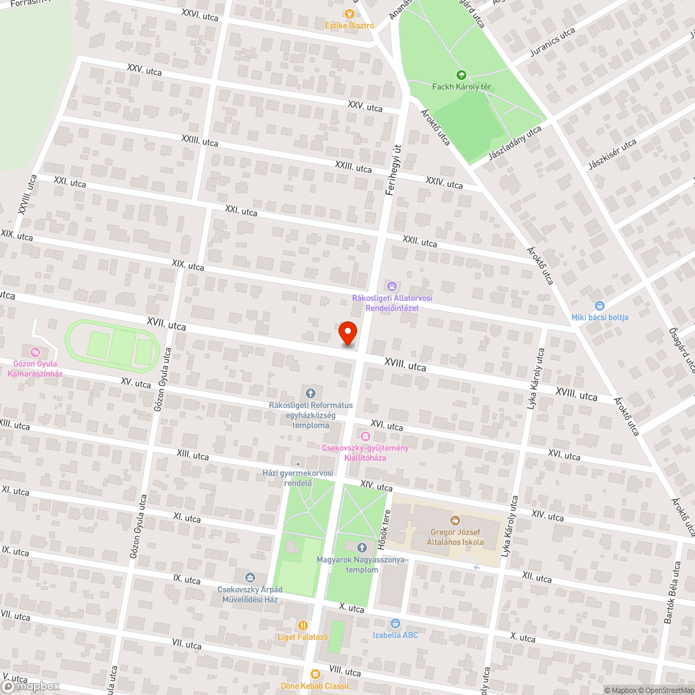 Letört pad a buszmegallóban bejelentés helye