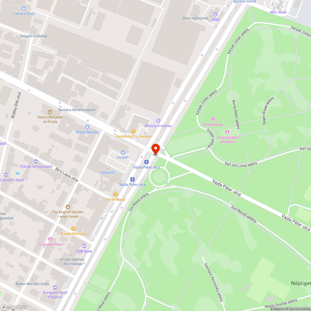 Hiányzó fényterelő gyalogos jelzőről - Könyves K. krt./Vajda Péter út bejelentés helye