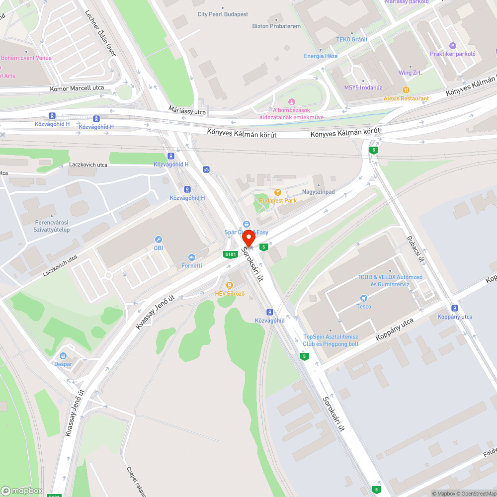 Hiányzó fényterelő gyalogos jelzőről - Közvágóhíd HÉV végállomásnál bejelentés helye