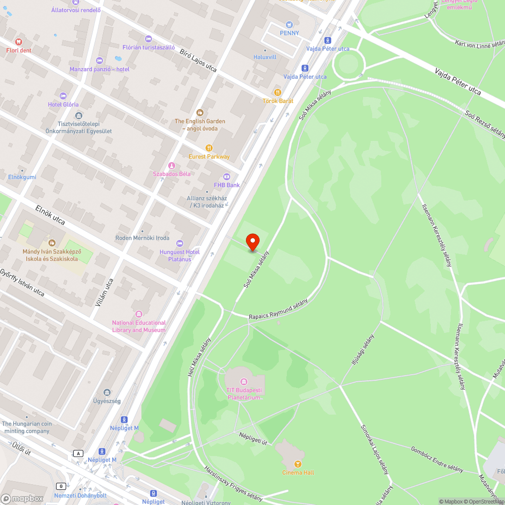 Üres szemetestartó (Népligetben) bejelentés helye