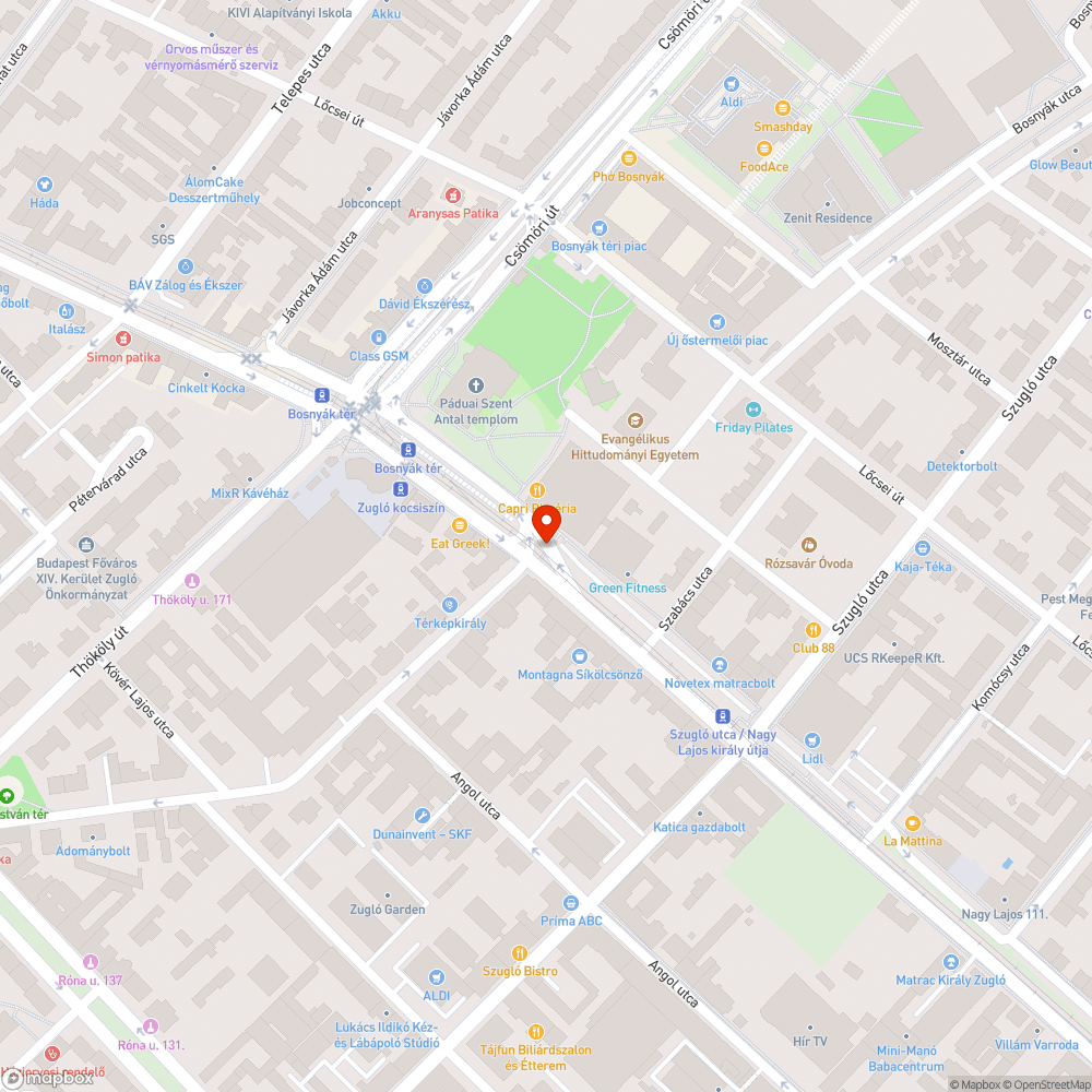 Kátyú a Bosnyák térnél. bejelentés helye