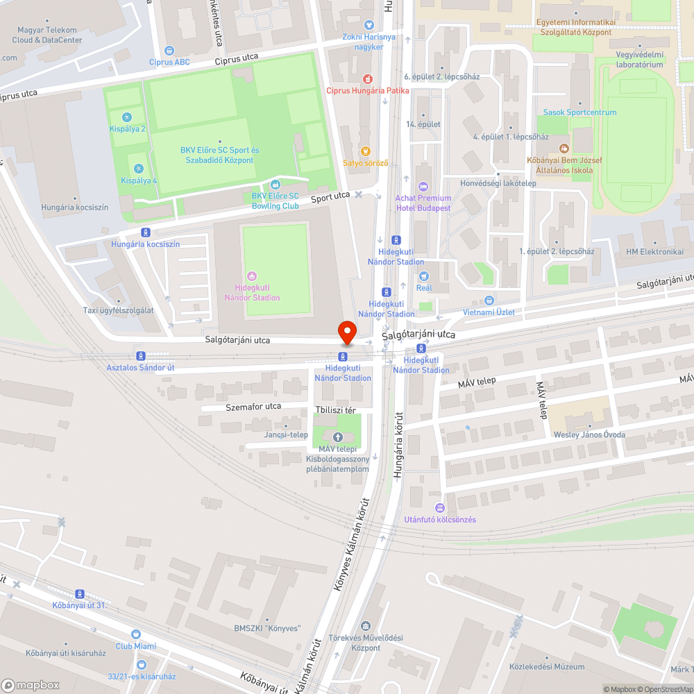 Funciótlan táblacsonk és kőtörmelékhalom a Hidegkuti Nándor stadionnál. bejelentés helye