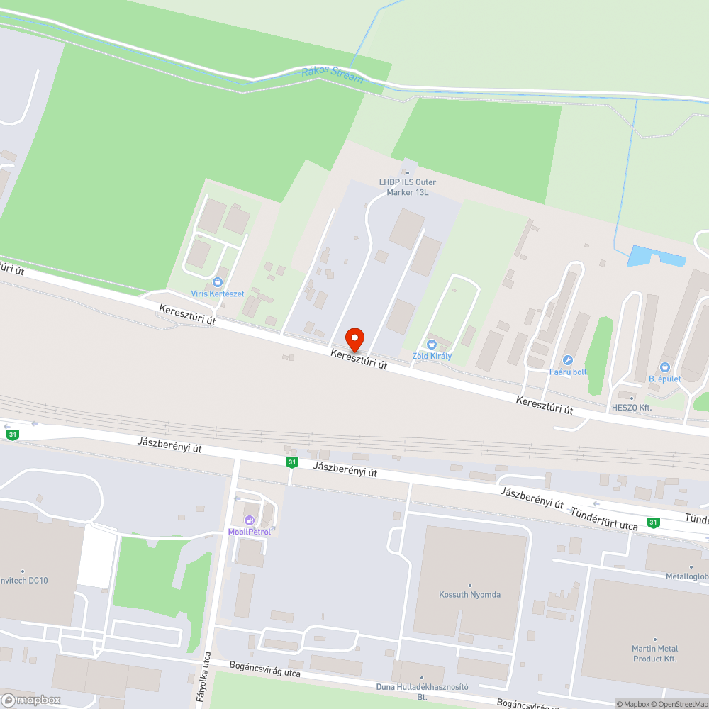 Keresztúri úti járda (osztott bicikliút) kiépítése bejelentés helye