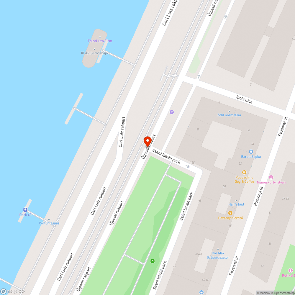 Zebra a Szent István parkhoz bejelentés helye