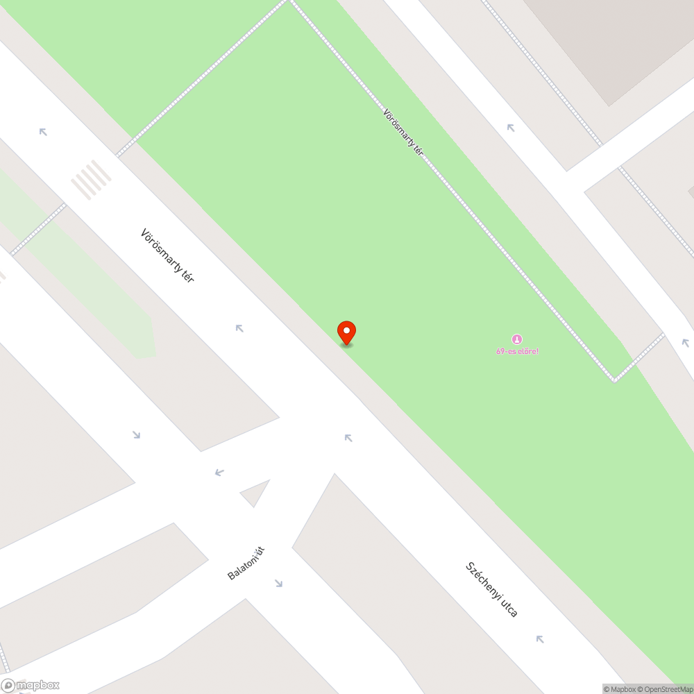 Leromlott akadálymenetesített lejáróró bejelentés helye