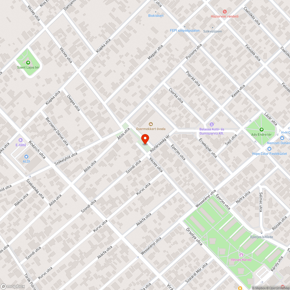 Rossz/hiányzó járda bejelentés helye