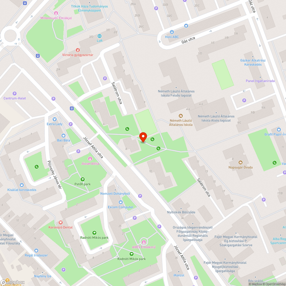 Hiányos járda bejelentés helye