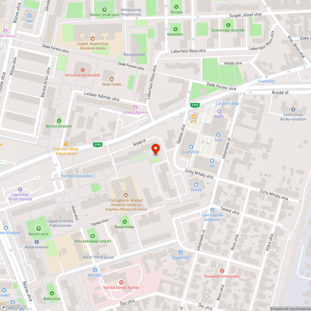 Leromlott 'sportpálya' bejelentés helye