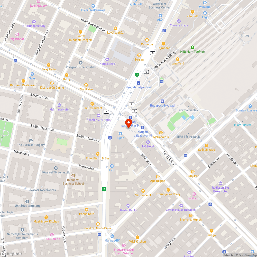 Nyugati tér bejelentés helye