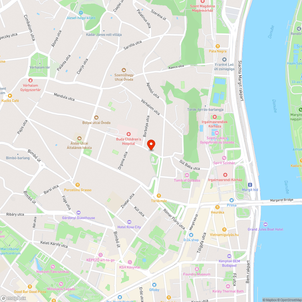 Kátyú a II. ker. Bolyai utcában bejelentés helye