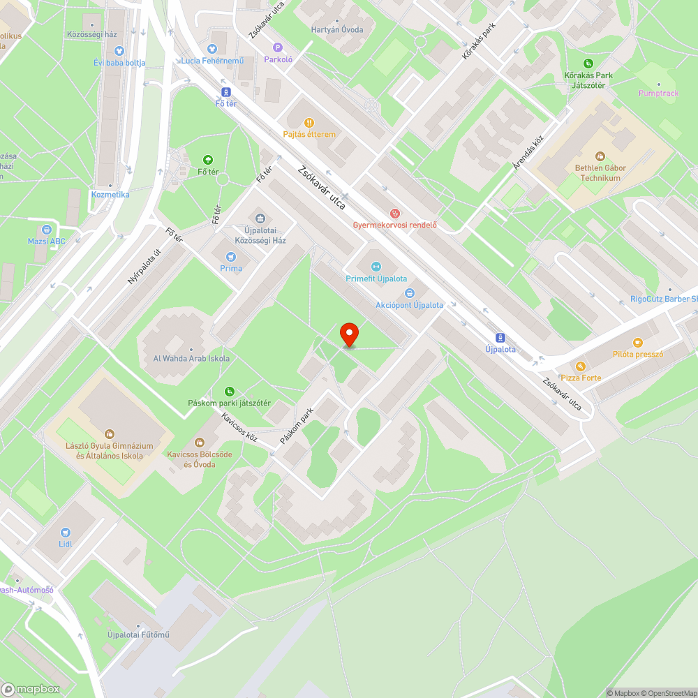 Kerékpár- és motor parkolóhelyek teljes hiánya XV. kerület (Újpalota) bejelentés helye