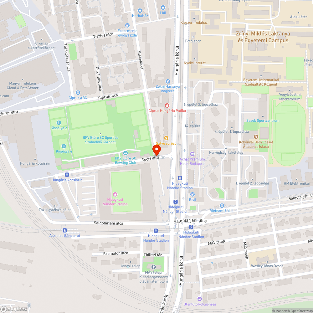 Kátyú a kereszteződésben bejelentés helye