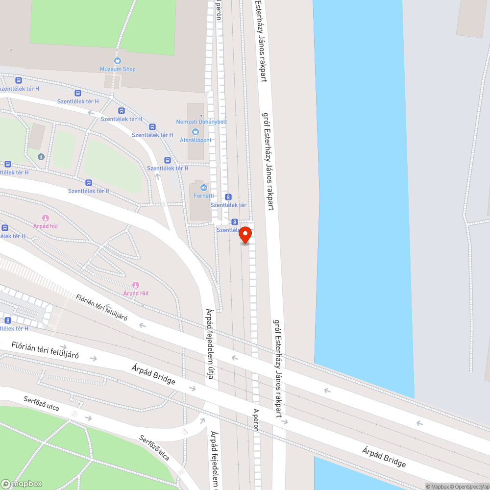 Kiszedett csavarok a mobilgáton (Szentlélek-tér) bejelentés helye