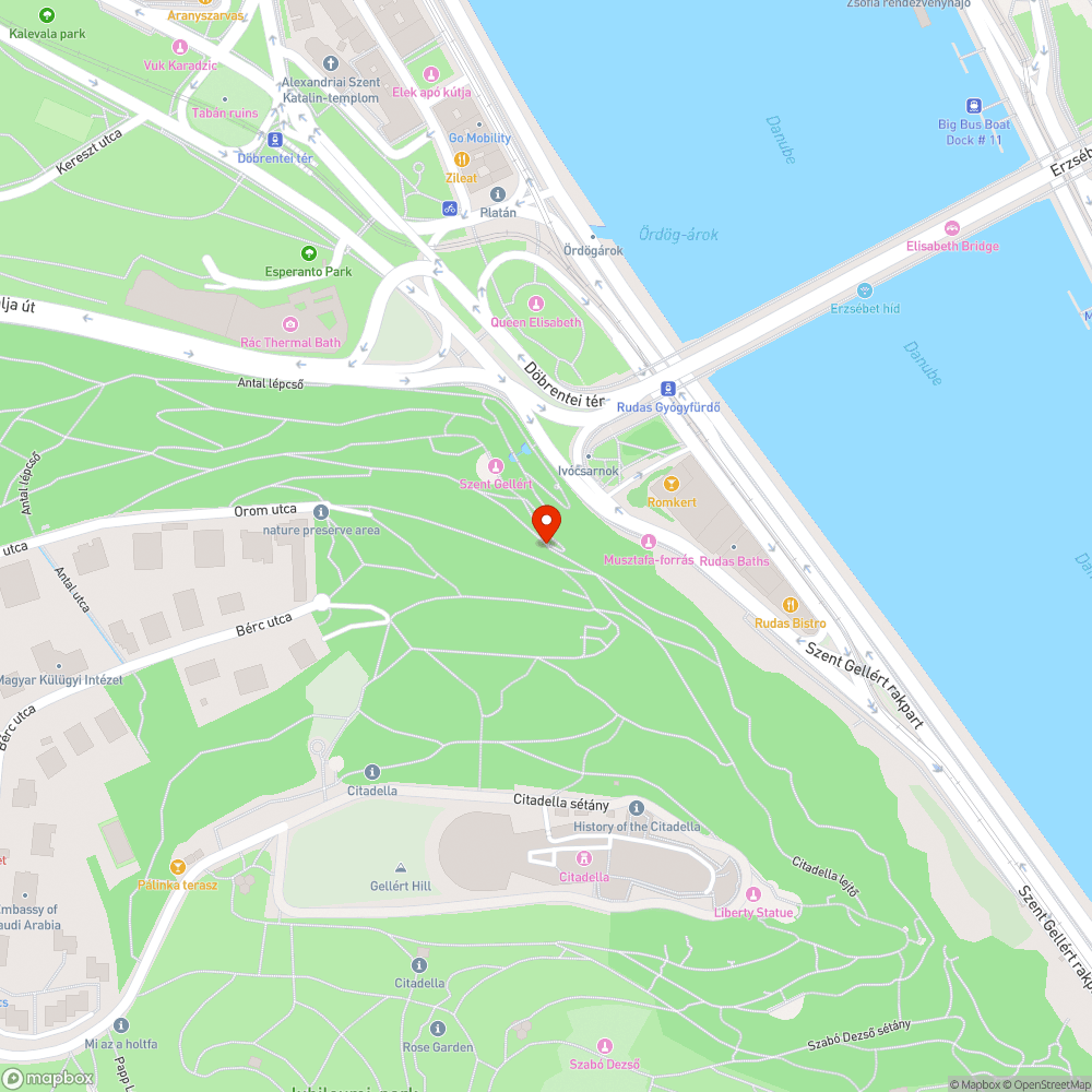 Hiányzó információs táblák a Gellért hegy sétálóútjain bejelentés helye