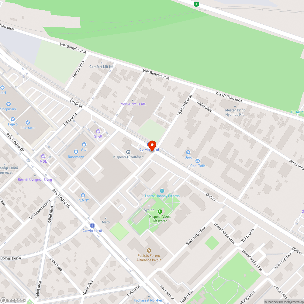 Gyalogosátkelőhely (és lámpás kereszteződés) fényterelője hiányzik - Corvin krt. bejelentés helye