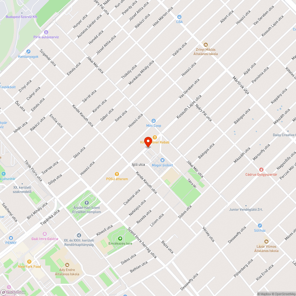 BKK-futár bejelentés helye