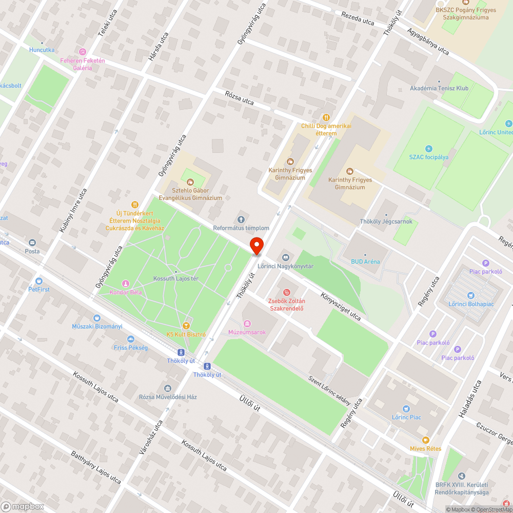 Gyalogátkelő - hiányzó festés bejelentés helye