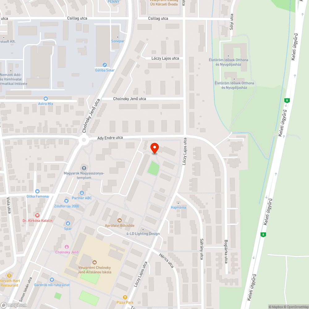 Darázsfészek bejelentés helye