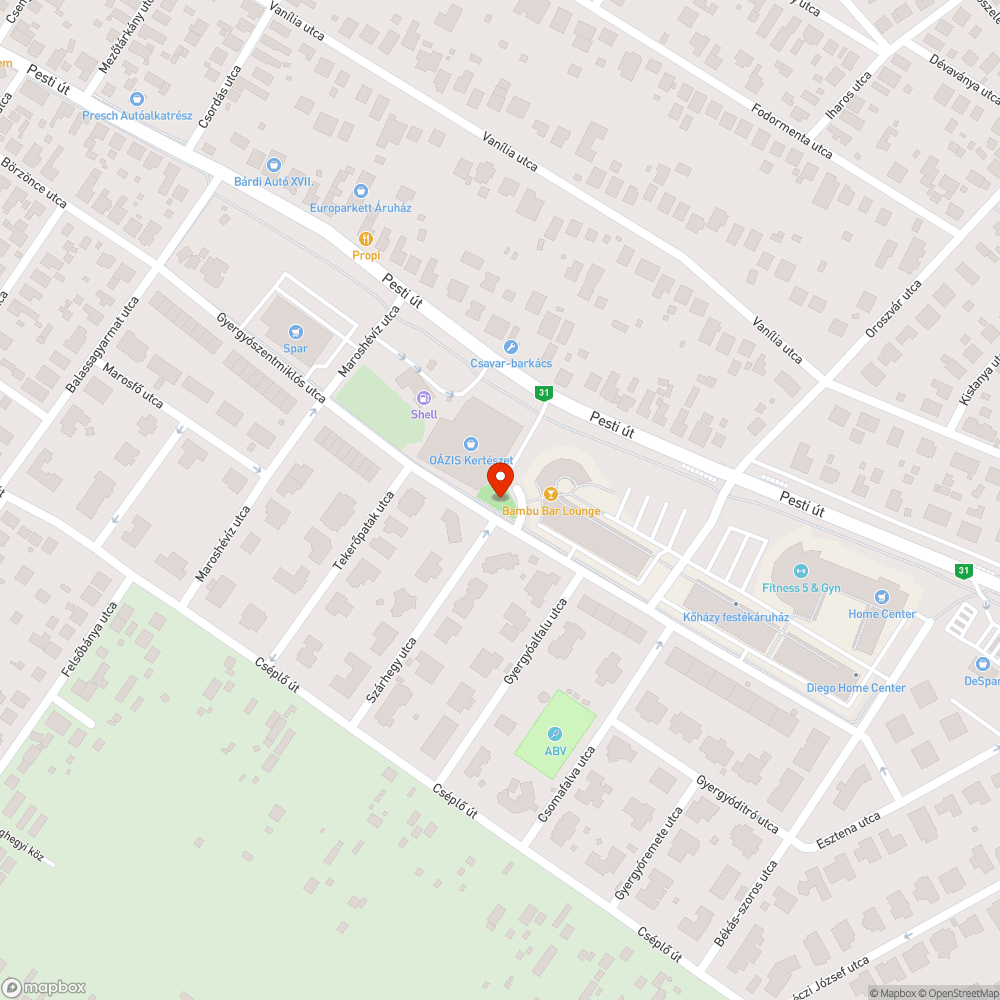 Rozsdás pad az Elefántos Játszótéren bejelentés helye