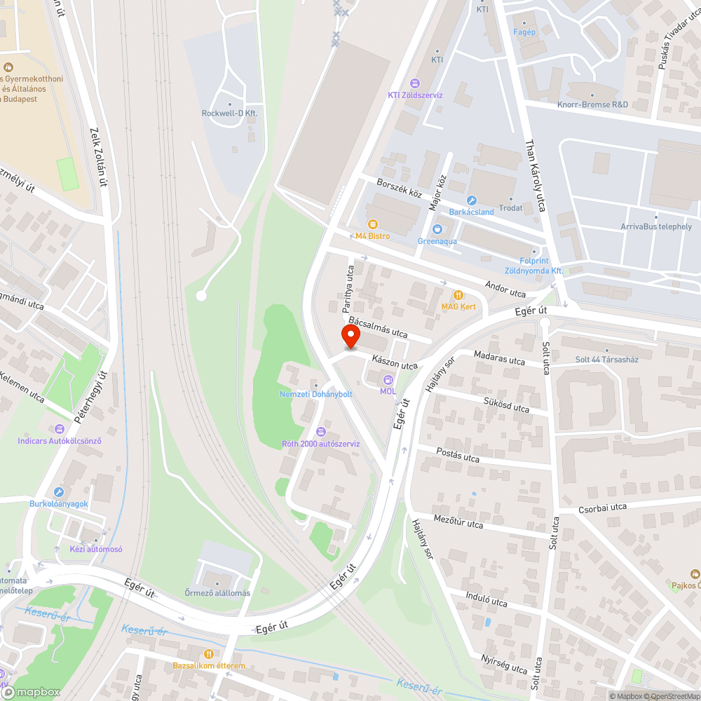 Beszakadt úttest bejelentés helye