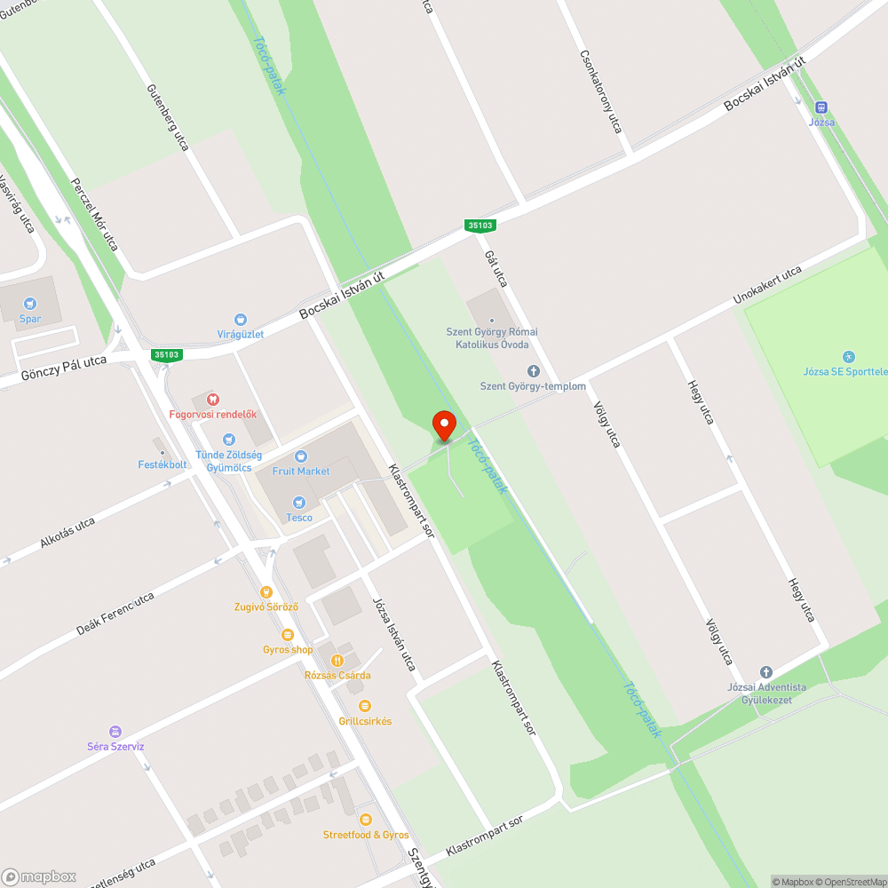 Graffitis szemetes bejelentés helye