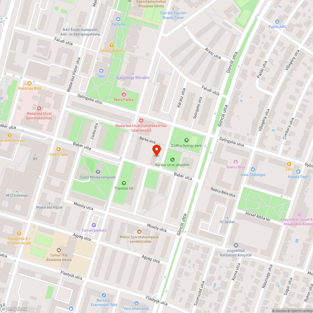 Kiszáradt fa bejelentés helye