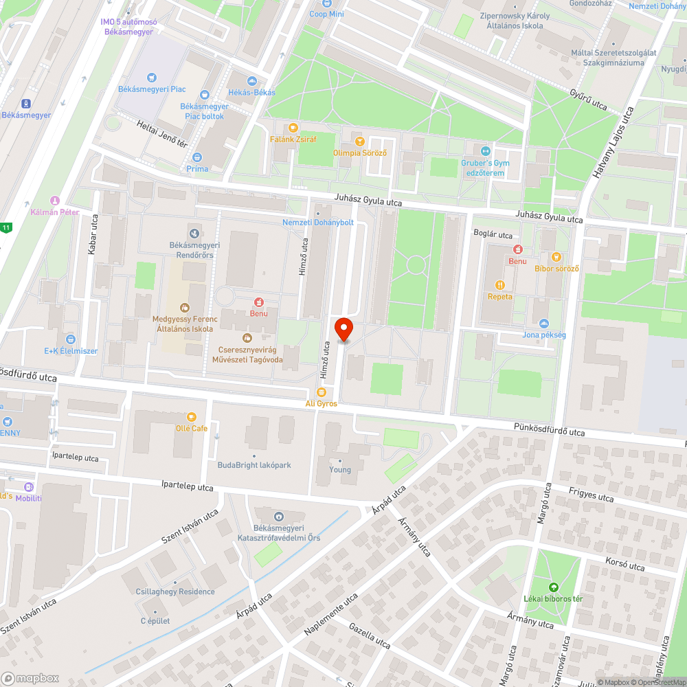 Kátyúk bejelentés helye