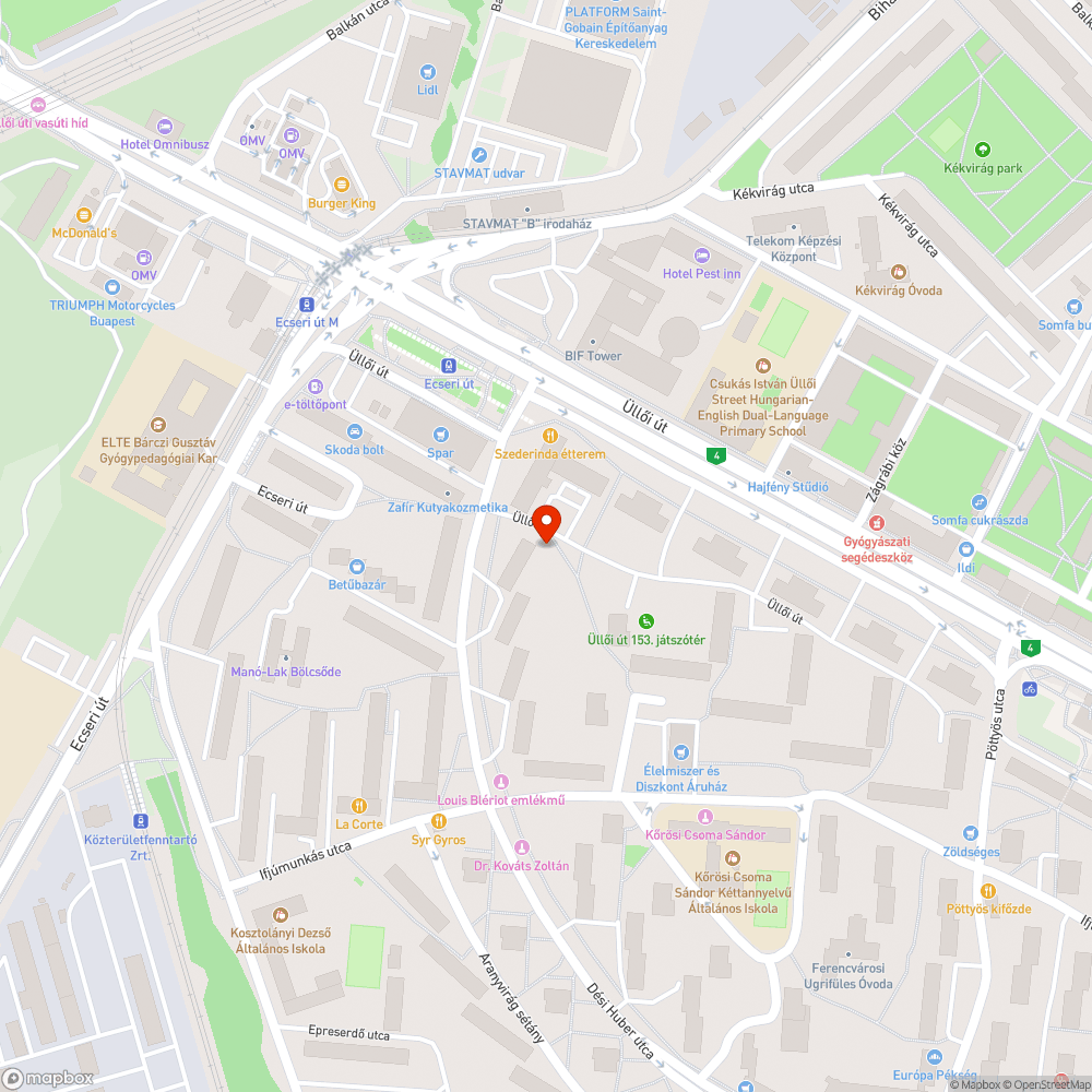 Kiszáradt fa bejelentés helye