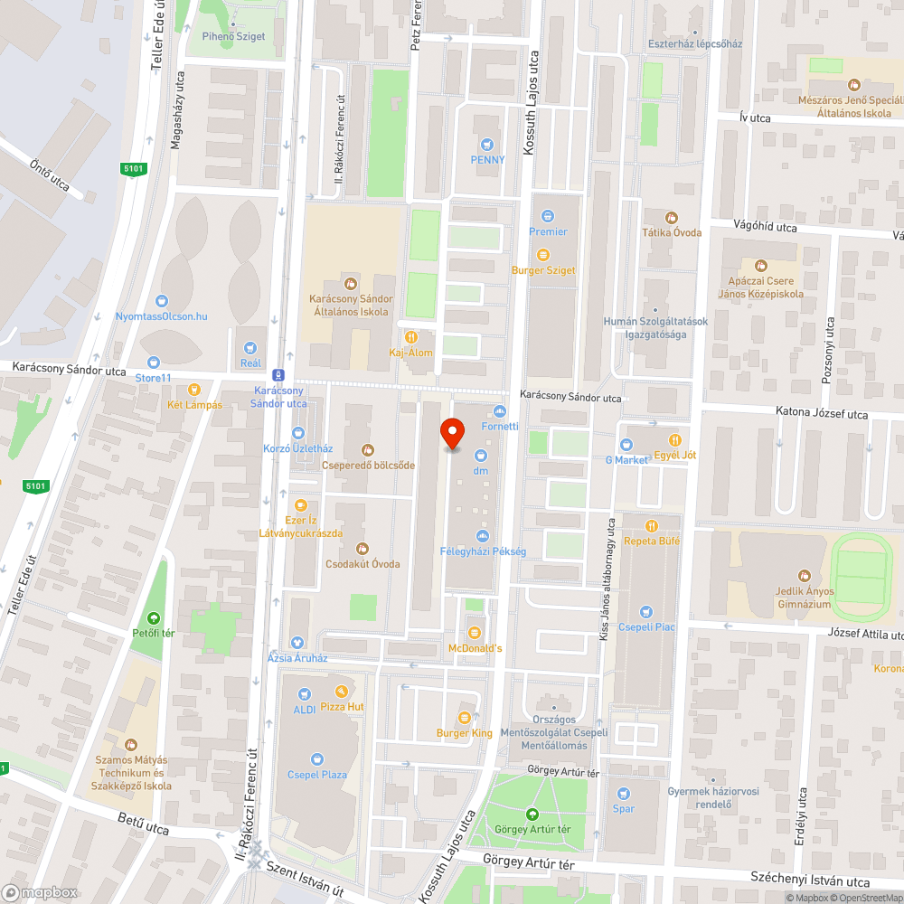 Világítás probléma bejelentés helye