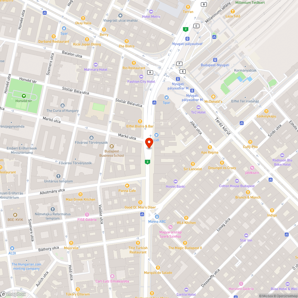 Kátyú bejelentés helye